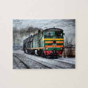 locomotief stoomlocomotief treinpuzzel legpuzzel