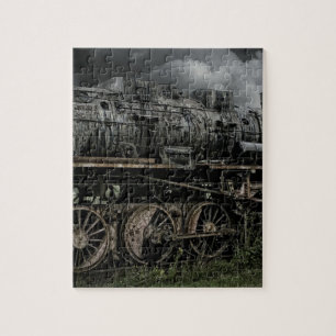 locomotief stoommachine trein rail spoorweg legpuzzel