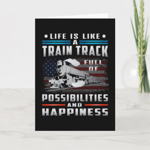 Locomotief Treinmachinist Railroad Treinen Grappig Kaart