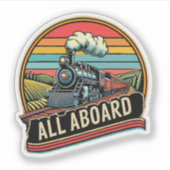 locomotief-treinstoommachine sticker (Voorkant)