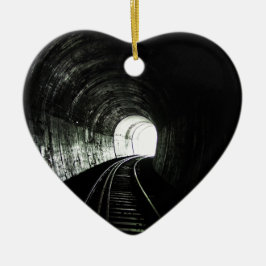 Locomotief tunnel keramisch ornament
