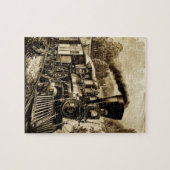 Locomotief van stuurmachinemotor legpuzzel (Horizontaal)