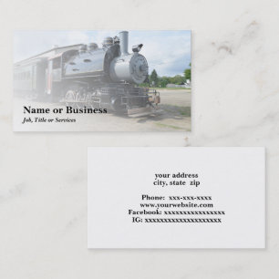 locomotief voor een stoomtrein visitekaartje