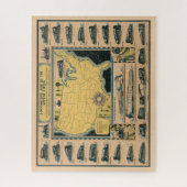 Locomotiefkaart van de Verenigde Staten Legpuzzel (Verticaal)