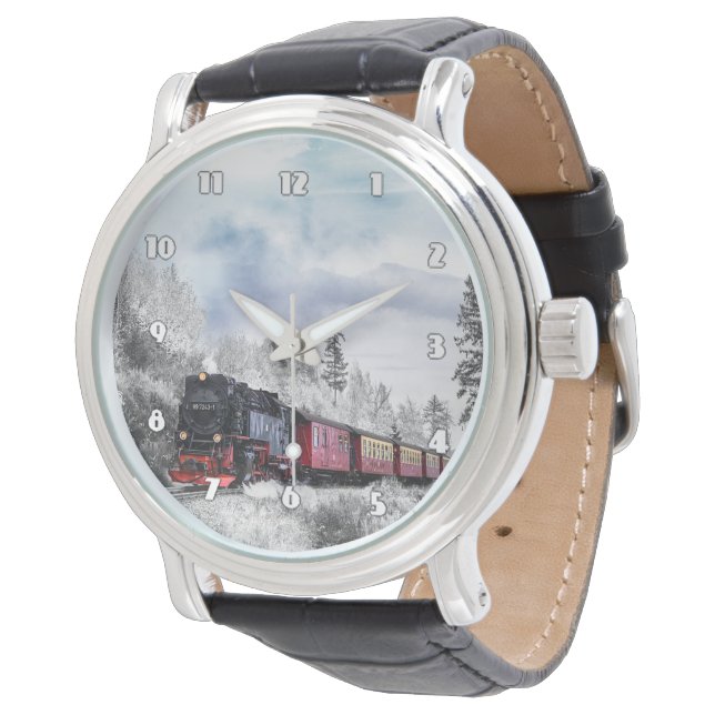 Locomotieftrein Mannen Horloge (Gekanteld)