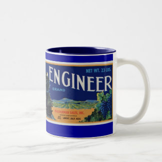 Locomotive Engineer Grapes Tweekleurige Koffiemok