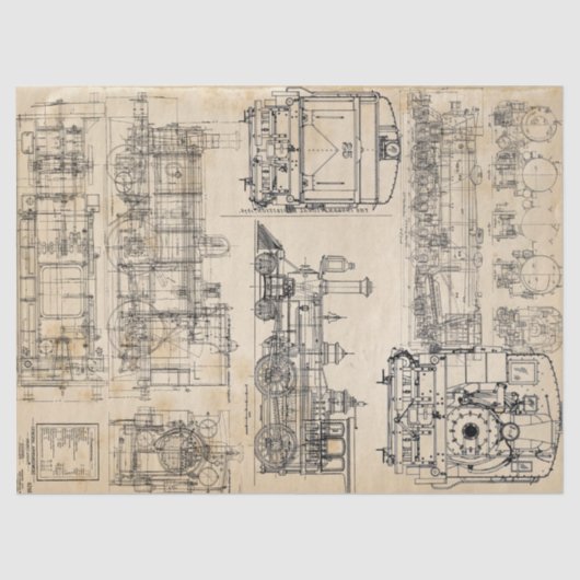 Locomotive Love Tissuepapier (Voorkant)