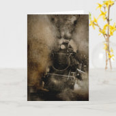 Locomotives Ultérieures Train Lover Carte d'annive (Fleur jaune)