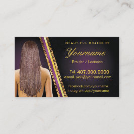 Loctician Hair Braider Salon Braids Visitekaartje