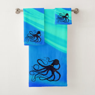 L'octo de Sybille sur Blue Green - Serviettes de b