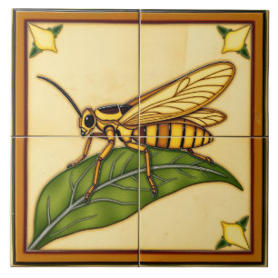 Locust - Kunst en ambacht Keramische Tegel Tegeltje