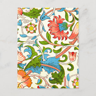 Lodden, kleurrijk vintage patroon briefkaart