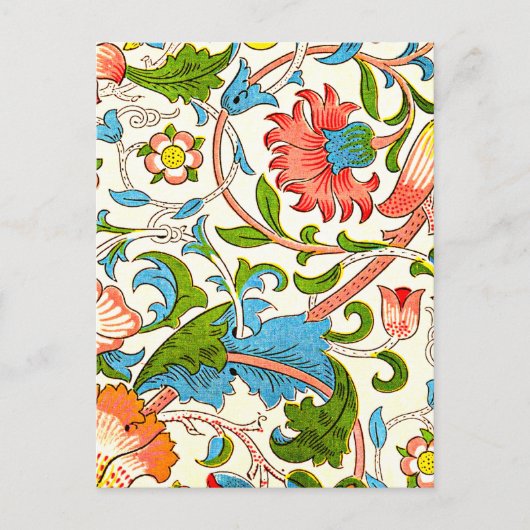 Lodden, kleurrijk vintage patroon briefkaart (Voorkant)