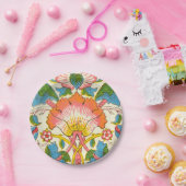 Lodden Roos (door William Morris) Papieren Bordje (Feest)