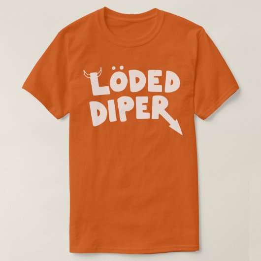 Loded Diper licht verontrust T-shirt (Design voorkant)
