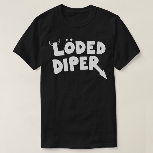 Loded Diper licht verontrust T-shirt (Design voorkant)