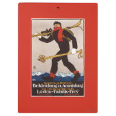 Loden Ski Clothes Skiing Advertisement Poster Klembord (Achterkant)