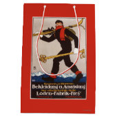 Loden Ski Clothes Skiing Advertisement Poster Medium Cadeauzakje (Achterkant)
