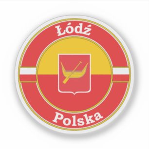Lodz Polen Circle Embleem Sticker