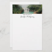 Loefwaterval in een bergbos briefpapier (Voorkant / Achterkant)