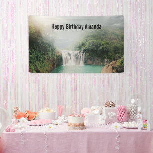 Loefwaterval in het gebergte Birthday Spandoek