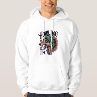 Loeiend Door Het Leven Wolf Hoodie