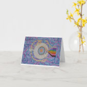 L'oeil de la carte de voeux blanche G-D (Fleur jaune)