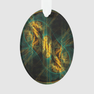 L'oeil de la Jungle Art Abstrait Oval acrylique