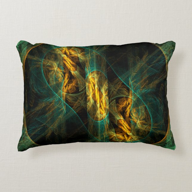 L'oeil de la Jungle Coussin d'accent d'art Abstrai (Devant)