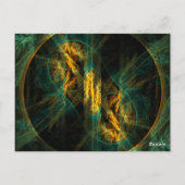 L'oeil de la jungle Numéro de table Carte postale (Dos)