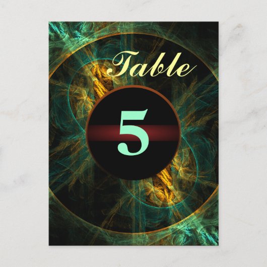 L'oeil de la jungle Numéro de table Carte postale (Devant)