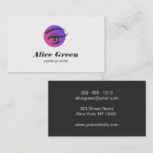 L'oeil de maquilleur fouette le carte de visite de (Devant / Derrière)