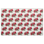 L'oeillet rouge fleurit le tissu (Fat Quarter)