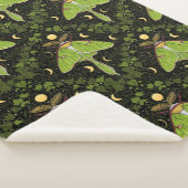 Loenmot, maanfasen en klimopdamast 2 sherpa deken (3/4)