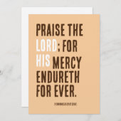 Lof de Heer - Thanksgiving Dag Feest - Kaart (Voorkant / Achterkant)