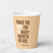 Lof de Heer - Thanksgiving Dag Feest - Papieren Bekers (Achterkant)