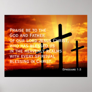 Lof zij de God en Vader van onze Here Jezus Poster