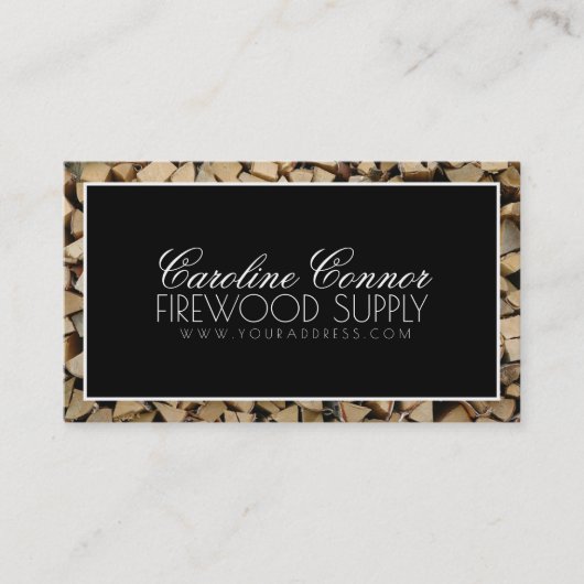 L'offre de bois de chauffage note la carte (Devant)