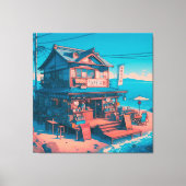 Lofi Dreams aan zee Canvas Afdruk (Voorkant)