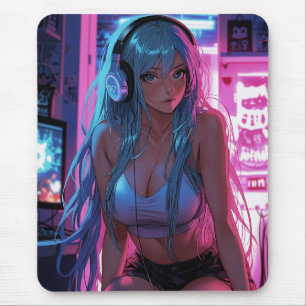 Lofi Gamer Girl Chill anime esthetisch Muismat