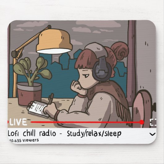 Lofi Hiphop Chill Radio Muismat (Voorkant)
