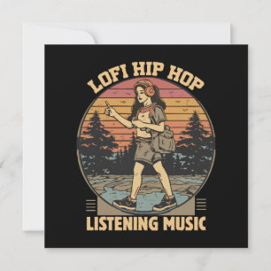 Lofi hiphop chillhop-muziek kaart
