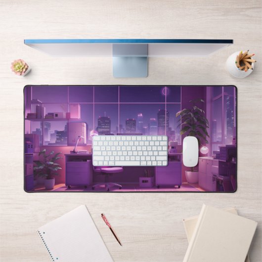 Lofi Style Nighttime Kantoor Desk Mat (Kantoor 1)