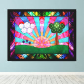 Loflied voor de Zon Canvas Print (Insitu (Houten vloer))