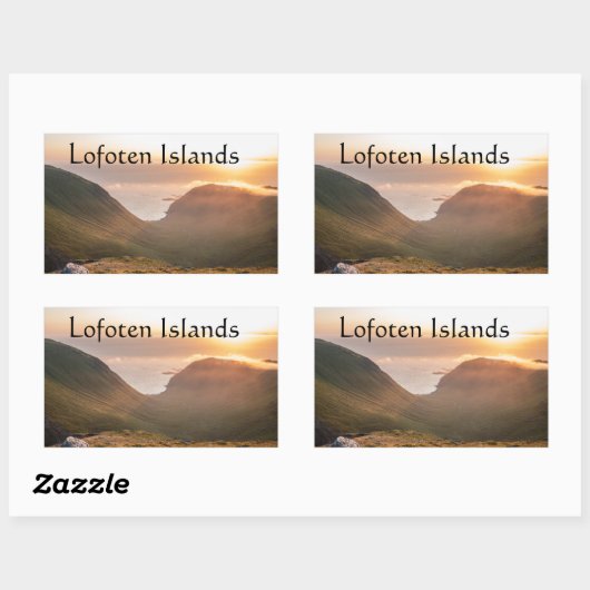 Lofoten Islands Norvège Sticker rectangulaire (Feuille)