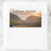 Lofoten Islands Norvège Sticker rectangulaire (Sac)