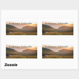 Lofoten Islands Norvège Sticker rectangulaire
