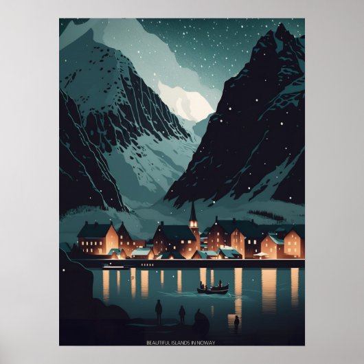 Lofoten Night Poster (Voorkant)