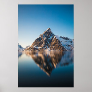 Lofoten Noorwegen Berglandschap Foto Poster