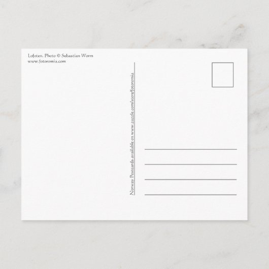 Lofoten Noorwegen Briefkaart (Achterkant)